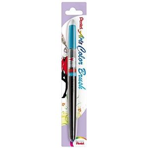Pentel XGFL-110X - Colour Brush, unieke penseelstift gevuld met aquarelinkt, hemelsblauw, 1 stuk