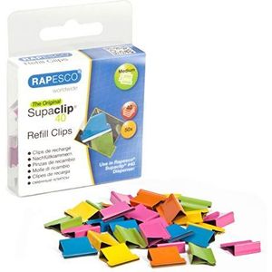 Rapesco RC4050MC Supaclip 40 Refill Clips Multi-Color [Pack van 50]