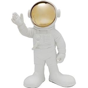 Kare Design decoratieve figuur Welcome Astronaut, wit, polyhars, uniek, handbeschilderd, 27 x 21 x 13 cm (h x b x d)