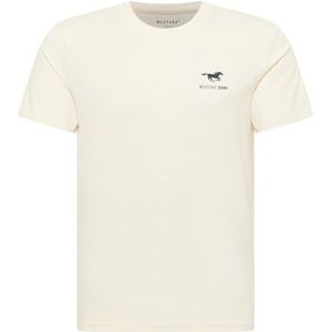 MUSTANG - Austin - T-shirt - Offwhite - Korte Mouwen