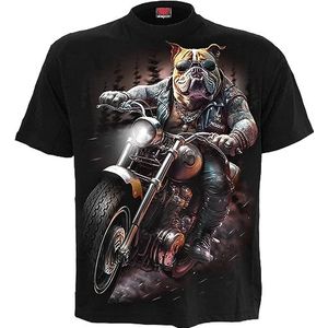 Spiral Top Dog T-shirt zwart L 100% katoen Biker, Dieren, Rock wear