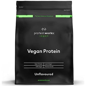 Vegan Proteïne Poeder | Smaakneutraal | 100% Plantaardig & Natuurlijk | Glutenvrij | Geen Wreedheid | Low Fat Shake | Protein Works | 1kg