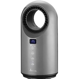 ARDES AR4P04RG CYCLOP GRAY ventilatorkachel, keramiek, bladeless oscilllant, 1500 W, ventilatorkachel zonder programmeerbare timer, 12 uur, stille kachel met led-touch-display