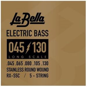 La Bella Bass RX-S5C roestvrij staal 045/130