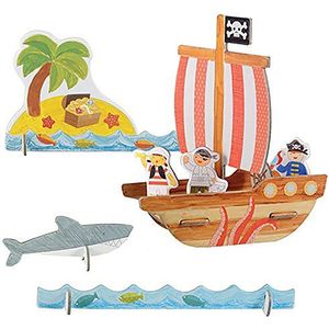 Petit Collage PO-COLOR IN PIRATEN ""Kleur In Pirates Pop-Out"" Speelgoed