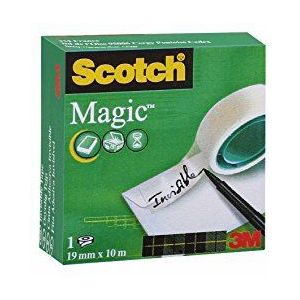 Scotch M8101910 Magic 810-tape (celluloseacetaat, 19 mm x 10 m) mat/onzichtbaar pakket