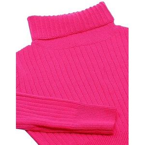 Libbi Blonda dames coltrui in lazy stijl, smalle pullover acryl roze maat XS/S, roze, XS