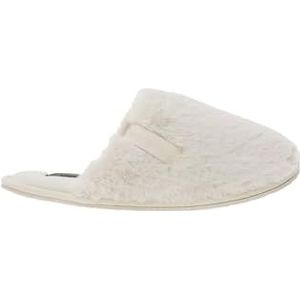 Calvin Klein Jeans Dames Hotel Slipper Fur After Glow YW0YW01593 huis schoenen, beige (Triple Eggshell), 4 UK, Beige Drievoudige Eierschaal, 37 EU