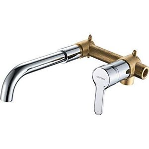 GRIFEMA G11503 Verborgen Wastafel Kranen Badkranen, Wandmontage Warme en Koude Kraan, Messing, Chroom