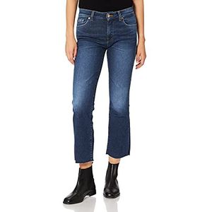 7 For All Mankind Dames enkellaars Slim Illusion Eco Above met Raw Cut Jeans, blauw (mid blue), 24W x 30L