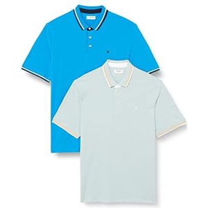 JACK&JONES PLUS Poloshirt voor heren, Graniet Green/Pack: graniet + French, 3XL Grote maten