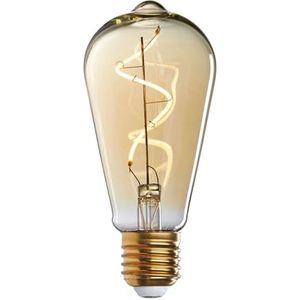ITENSE - Decoratieve lamp, e27 lamp - Amberkleurige gloeilamp - Vermogen: 4W - Helderheid: 300 lumen - Fitting: E27 - Vorm: ST64 - Set van 2 stuks - Vorm: Peer - Handig en eenvoudig te installeren