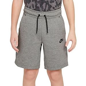 Nike B NSW Tch FLC korte broek voor heren, Dk Grey Heather/zwart, L