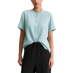 Marc O'Polo Denim damesblouse met korte mouwen en opstaande kraag, regular fit, 5501, XS