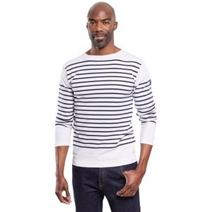 Armor Lux Admiraal matrozentop voor heren met lange mouwen, Wit (400 Wit Schip 400), L