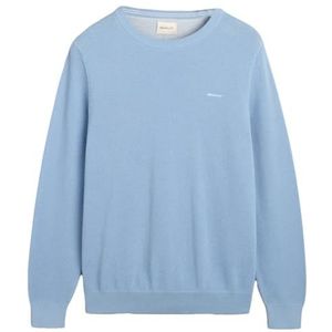 GANT Katoenen piqué C-hals, Clear Sky., XXL