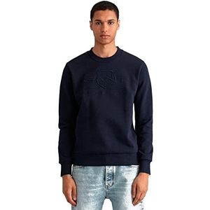 Gant - TONAL SHIELD - Sweatshirt - Evening Blue - Ronde Hals - Regular Fit