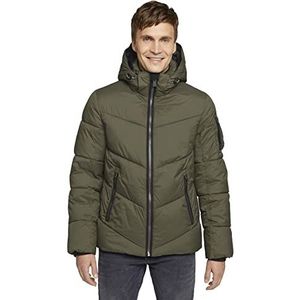 TOM TAILOR Uomini Gewatteerde bufferjas 1026748, 13050 - Olive Night Green, M