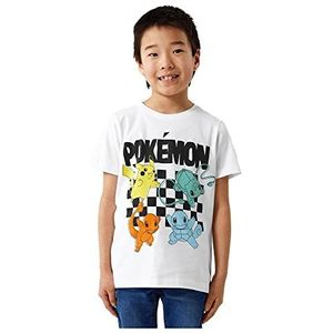 NAME IT Nkmjulin Pokemon Ss Top Noos Bfu T-shirt voor jongens, wit (bright white), 116 cm