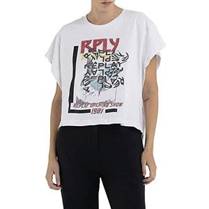 Replay T-shirt voor dames, 001, wit, XXS