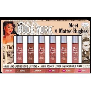 theBalm Meet Matte Hughes Set van 6 Mini Longlasting Liquid Lipsticks Miss Nude YORK