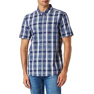MUSTANG Herenstijl Chris Shirt Klassiek hemd, 2312_Madras Blue_Blue 12449, S, 2312_madras Blue_blue 12449, S
