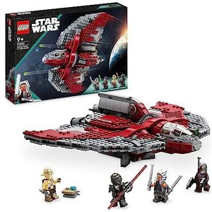 LEGO 75362 Star Wars Ahsoka Tano's T-6 Jedi shuttle Set, Bouwbaar Speelgoed Starship met 4 Minifiguren incl. Sabine Wren en Marrok met Lichtzwaarden, Ahsoka Serie Cadeau
