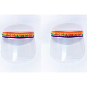 1 paar regenboogvizieren van polycarbonaat, transparant, verstelbaar