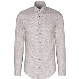 Seidensticker - Chemise - Grijs - Katoen - Slim Fit