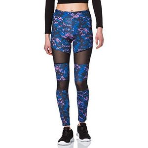 Urban Classics Camo Tech Mesh leggings voor dames, sportbroek voor dames, in camouflage-look, verkrijgbaar in vele kleurvarianten, maten XS - 5XL, Digitale Duskviolet Camo, L