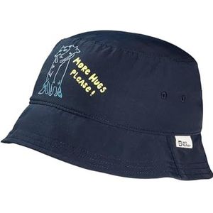 Jack Wolfskin at Home Bucket Hat K zonnehoed, nachtblauw, uniseks kinderen, Nachtblauw., S