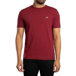 Gant - Bedrukt Archief Schild - T-shirt - Rood - Korte Mouw