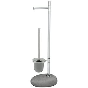 Wenko Toiletborstel- En Rolhouder Pebble Stone 70 Cm Staal