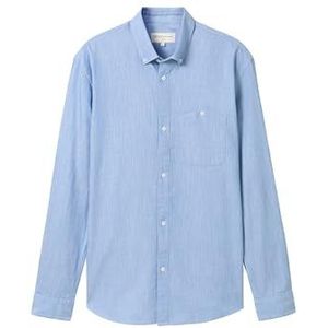 TOM TAILOR Denim heren overhemd, 36733 - Icy Blue Slub Structuur, XXL