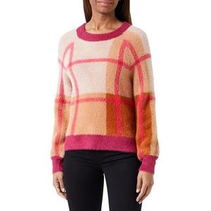 Vila Dames Vihallo L/S O-Neck Jacquard Knit Top/Pb gebreide trui, roze, L