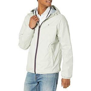 Tommy Hilfiger Active Rain Slicker Jacket voor heren met driekleurige ritssluiting, ijs, L