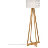 Atmosphera - Bamboo - Vloerlamp - Wit - Gemaakt van Polypropyleen en Bamboe