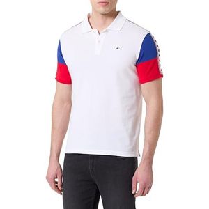 Champion Legacy Retro Sport Polo - Tape S/S Polo, wit/rood/blauw L heren SS24, wit/rood/blauw, L