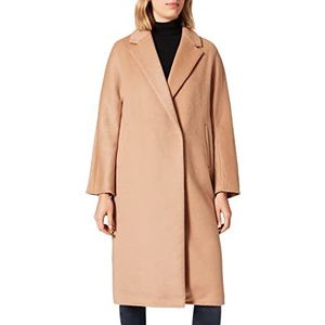 Gerry Weber Dames Mantel Wolle Trenchcoat, Kameel, 70