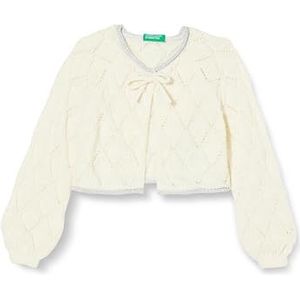 United Colors of Benetton Gebreid vest voor meisjes en meisjes, Bianco 600, 3 Jaar