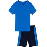 Jongenspyjama - Blauw - 152 cm - Bermudabroek