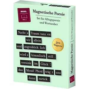 moses. Libri_x Magnetische poëzie, set voor dagelijkse poëzie en woordtover, 500 magneten voor magneetbord, memobord of koelkast