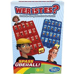 Hasbro Wie is het? Compact, draagbaar raadspel voor kinderen vanaf 6 jaar, voor 2 spelers, kinderspel voor onderweg