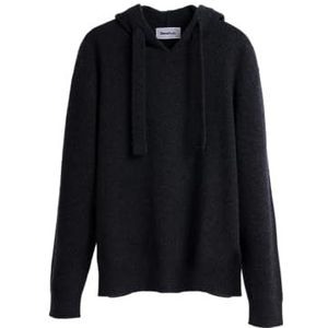 Diana Studio, Grijs gebreide trui voor heren, wol, lange mouwen, maat L, regular fit, Grijs, L