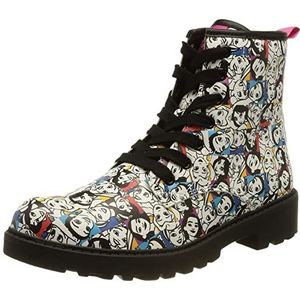 Geox J Casey Girl D Enkellaarzen voor dames, Wit Multicolor, 43 EU