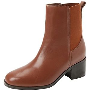 Tommy Hilfiger Essentiële Chelsea Boot Mid voor dames, Natuurlijke Cognac, 39 EU