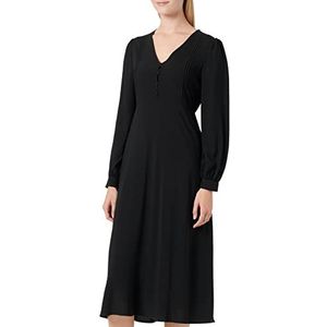 Vila Dames Vipaya L/S Midi Su-Noos Jurk, zwart, 38