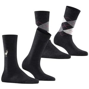 Burlington - Everyday X-Mas - Sokken - Grijs - 2 Paar - Gedessineerd