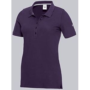 BP 1716-230-0890-S Katoen met Stretch 1/2 Mouwen Dames Poloshirt, Polokraag met knoopsluiting, Aubergine, S maat