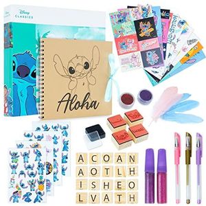 Disney Stitch Scrapbook Kit voor kinderen Knutselset met Wito Scrapbook Knutselboek Scrapbooking Accessoires Stickers Stempels Gel Pennen Glitter Meisjes Kunst Set Stitch Cadeaus voor Meisjes Paars